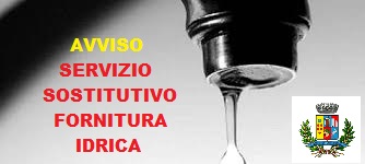 AVVISO SERVIZIO SOSTITUTIVO FORNITURA IDRICA