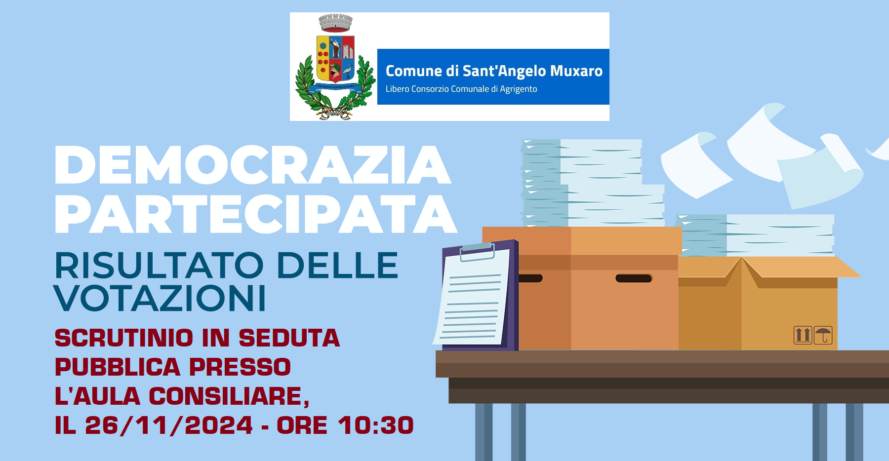 AVVISO PUBBLICO - SCRUTINIO DEMOCRAZIA PARTECIPATA